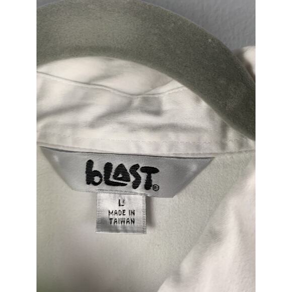 BLAST Jacket Womens Large Vintage white/multi full zip beaded - Picture 3 of 6